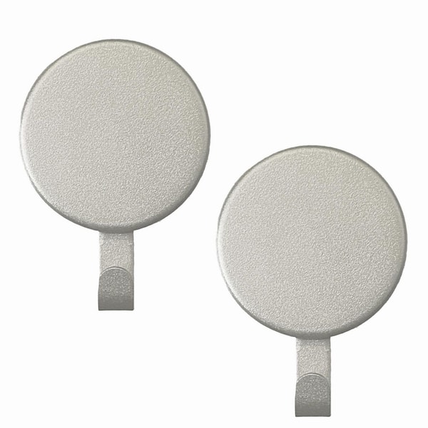 Attract 3.75 in. Textured Silver Metal Magnetic Wreath Hanger