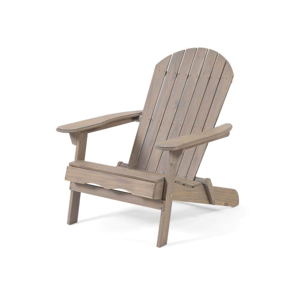 Milan Outdoor Acacia Folding Gray Adirondack Chair for Outside Weather Resistant Patio Chairs Lawn Chair (1 of Chair) price history on PriceWatchPro