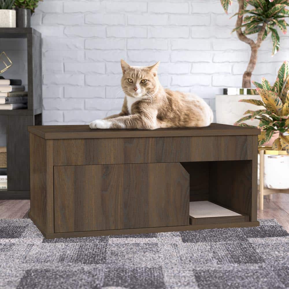 Royal Walnut Eco-Friendly ZBoard Cat Litter Box Enclosure