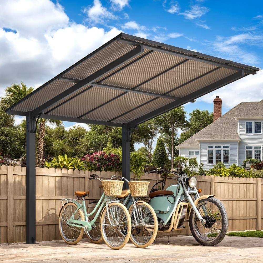 8 ft. x 8 ft. Black Hardtop Single-Pillar Sloped-Roof Gazebo price history on PriceWatchPro