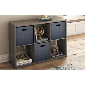 30 in. H x 43.82 in. W x 13.50 in. D Graphite Gray Wood Large 6- Cube Organizer