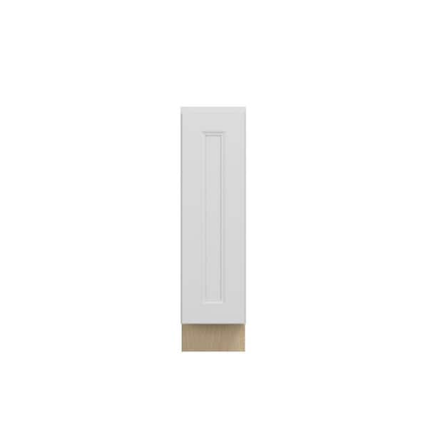 Unbranded Pembroke Recessed 9 in. W x 34.5 in. H x 24 in. D in Painted White Plywood Assembled Full Height w/ Spice Pullout Base