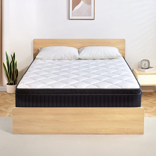 FULL Size Medium Hybrid Memory Foam and Innerspring 12 in. Pillow Top Breathable and Hypoallergenic Mattress