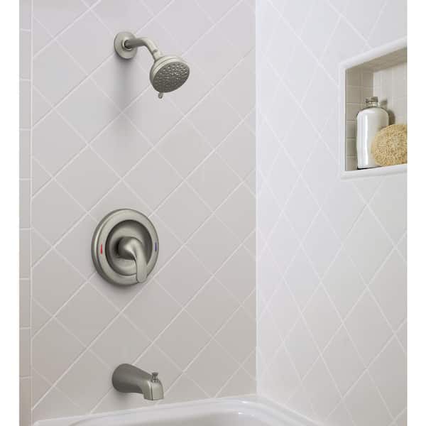 Moen Danika Brushed Nickel 1-handle Bathtub and Shower Faucet with Valve