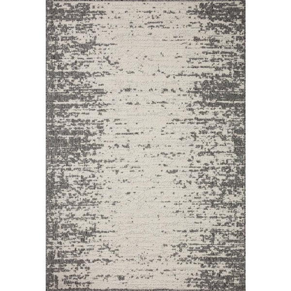 LOLOI II Loloi Rainier Ivory/Grey 3'-11" x 5'-11" Indoor/Outdoor Area Rug