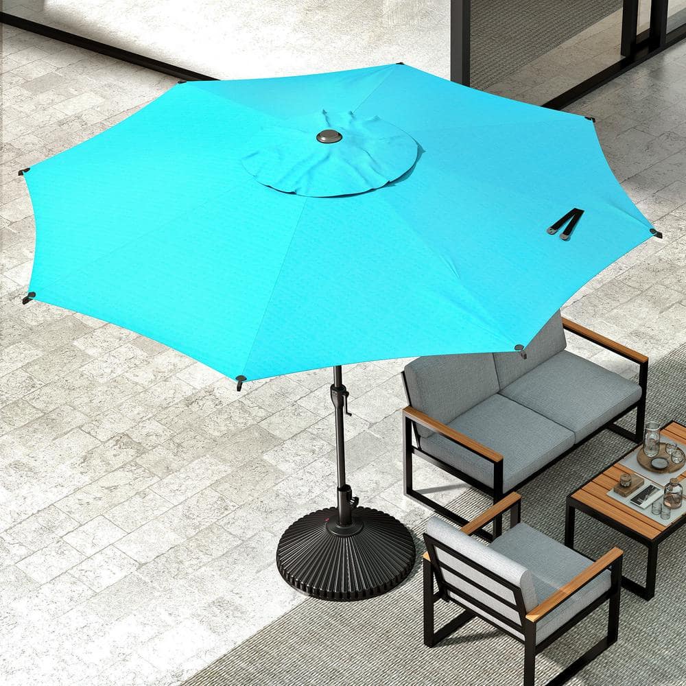 Lyon 108" Light Blue Steel Market Umbrella