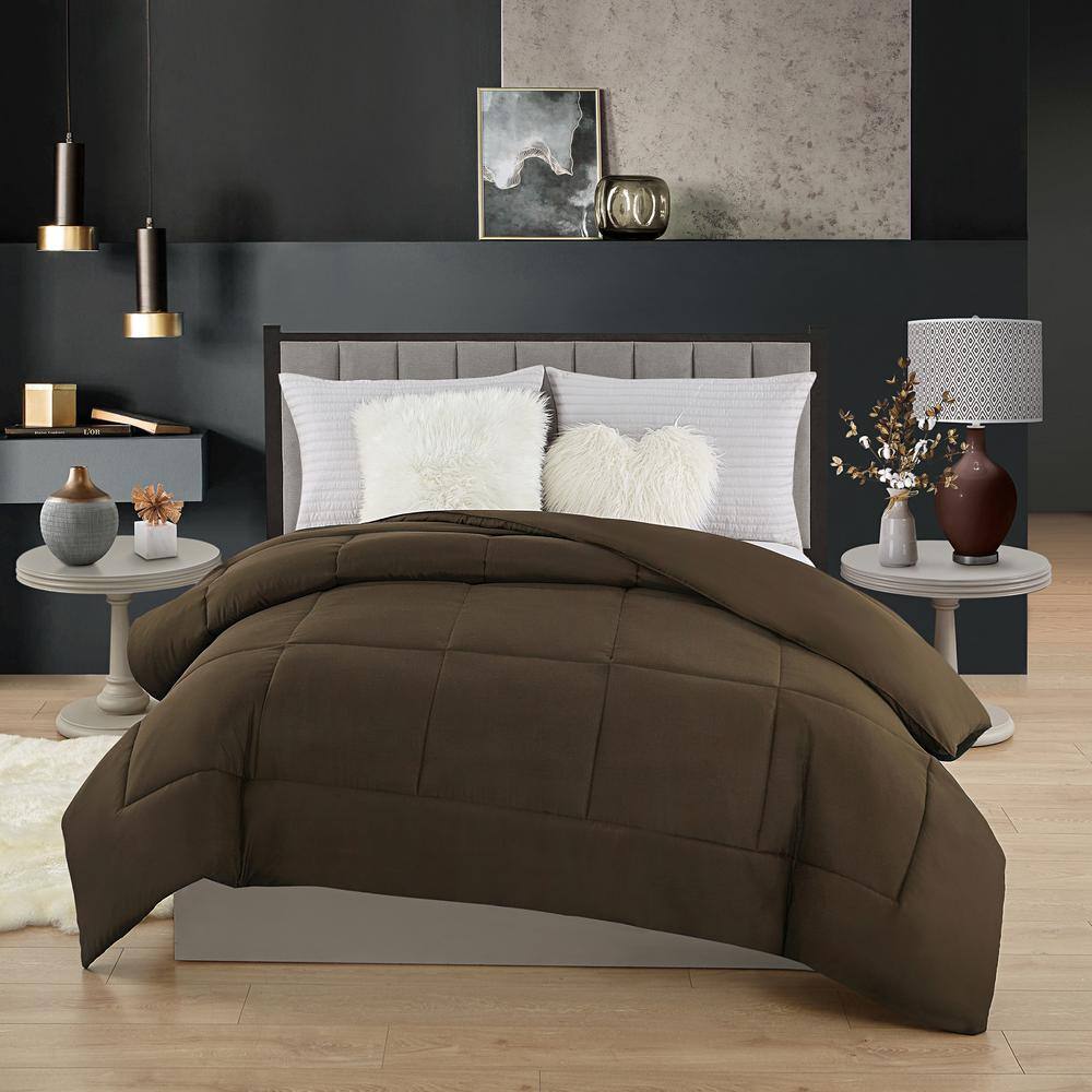Twin Chocolate Down Alternative Microfiber Comforter