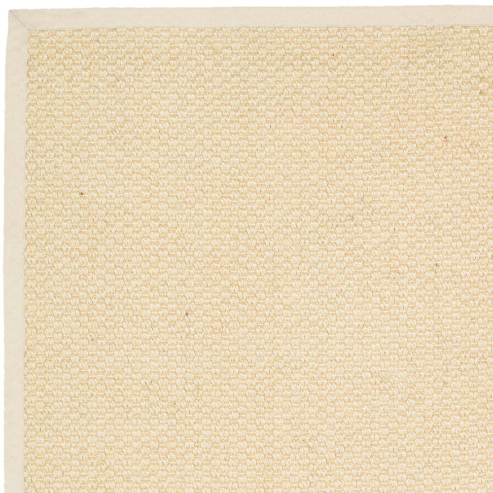 Cream Braided Wool Non-slip Area Rug 4' x 6'