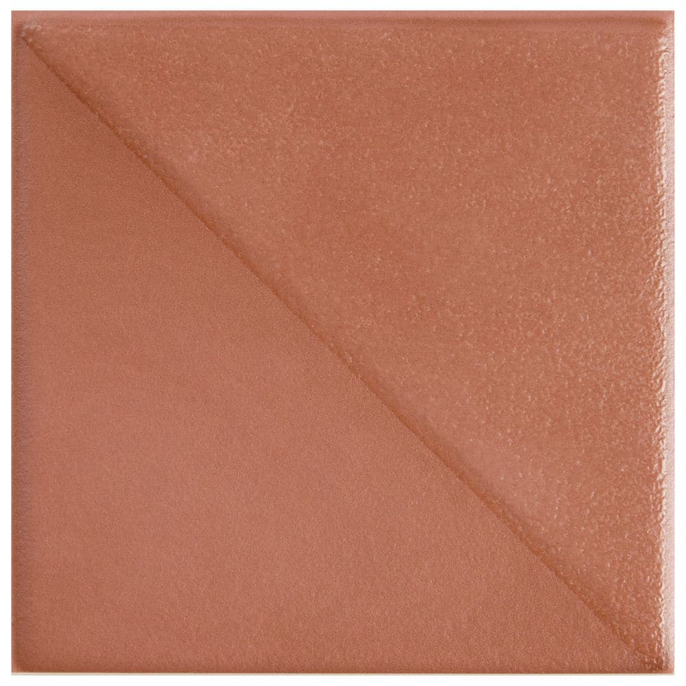 Stacy Garcia Avento Deco Clay Terracotta 4.64 in. x 0.32 in. Textured Matte Ceramic Wall Tile Sample price history on PriceWatchPro