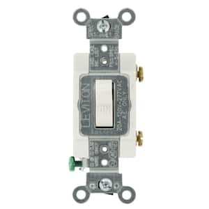 Lever Edge 20 Amp Single-Pole Toggle Light Switch, White