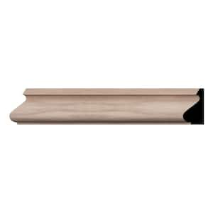 WM163 11/16 in. D x 1-3/8 in. W x 96 in. L Americraft Solid Hardwood Stain Grade Base Cap Moulding, Walnut