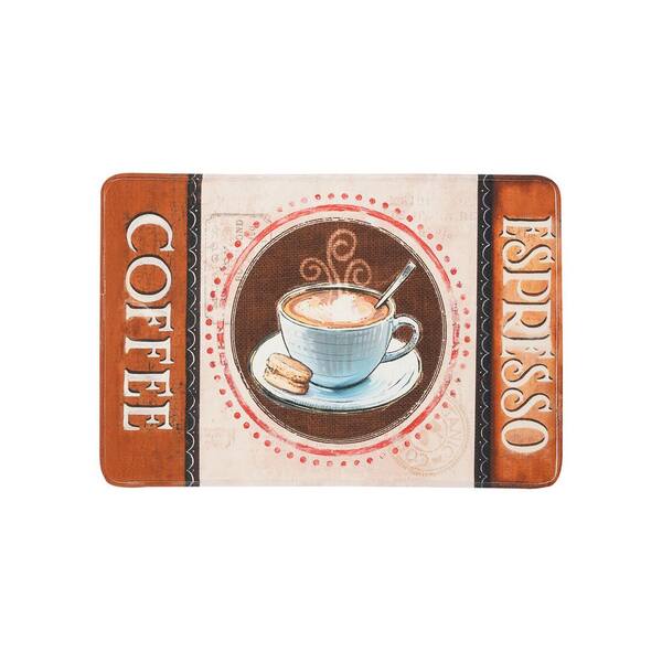 EverGrace Espresso Rectangle Kitchen Mat 22in.x 35in. EG2008KM3533
