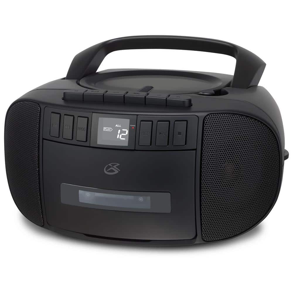 GPX Portable Stereo Boombox with AM/FM, CD, Cassette BCA209B - The