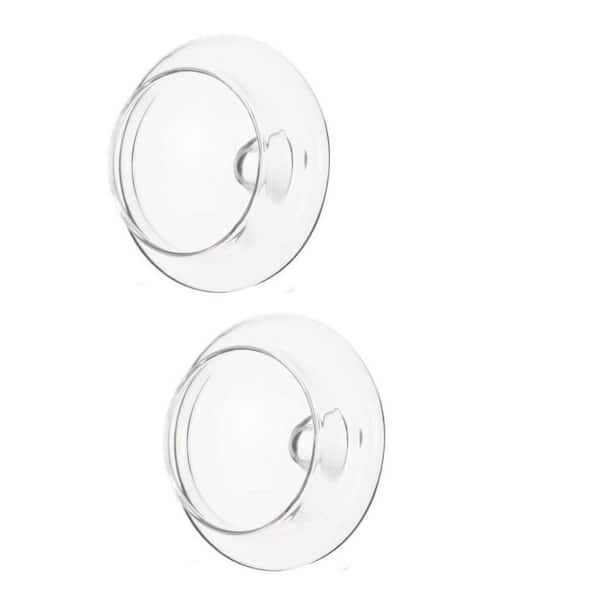 2-Pack Glass Teapot Lid Replacement Clear Universal Fit with Strainer Cover for Kitchen Teapots and Teacups
