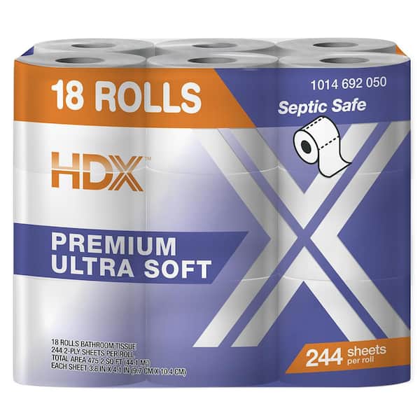 Premium Ultra Soft 2-Ply Toilet Tissue (244-Sheets Per Roll-18-Rolls Per Pack)
