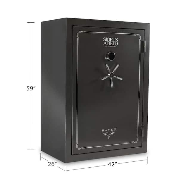Haven Series 48 + 8-Gun Fire/Waterproof Safe with Print Guard Technology and Illuminated E-Lock