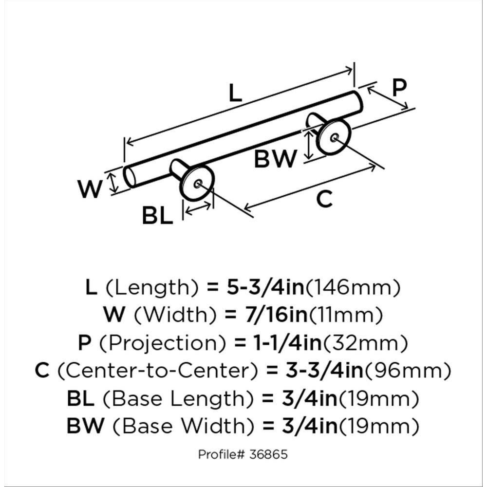 Brushed Nickel 5.75-inch Cabinet Drawer Pull Bar