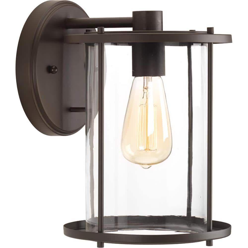 Bronze Dimmable Direct Wired Lantern Sconce