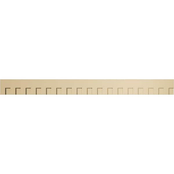 Ekena Millwork 1 in. D x 8 in. W x 90.625 in. L Primed Polyurethane Panel Moulding