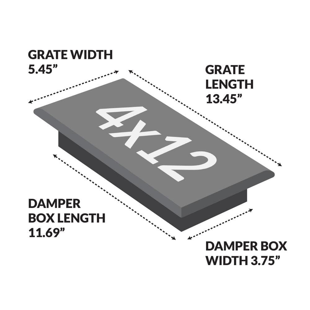 Taupe Plastic Rectangular Floor Register, 4x12 Inch