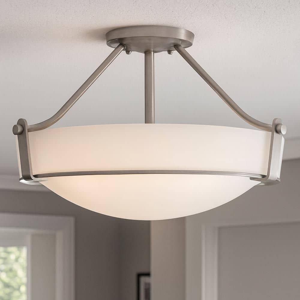 Hathaway 20.75 In. 4-Light Antique Nickel Semi-Flush Mount price history on PriceWatchPro