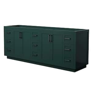 Miranda 83.25 in. W x 21.75 in. D x 33 in. H Double Bath Vanity Cabinet without Top in Green