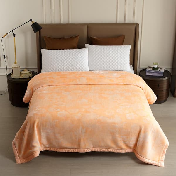 JML Maize Flower 2 Ply A, B Design Embossed Polyester Fleece 87 in