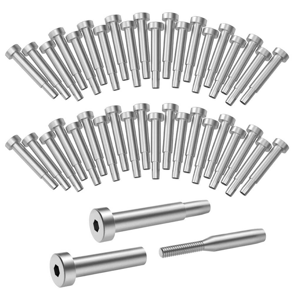 3.15 in H x .63 in. W 40 Pack Invisible Cable Railing KitStainless Steel Receiver and Swage Stud End for Wood/Metal Post price history on PriceWatchPro