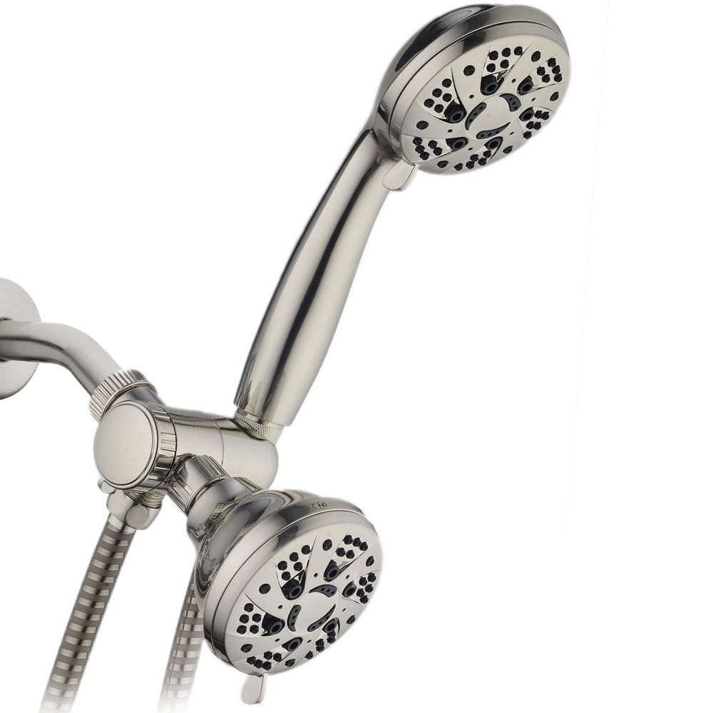48-spray 4 in. Dual Shower Head and Handheld Shower Head with Body spray in