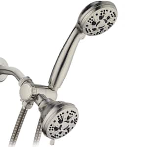 48-spray 4 in. Dual Shower Head and Handheld Shower Head with Body spray in Brushed Nickel