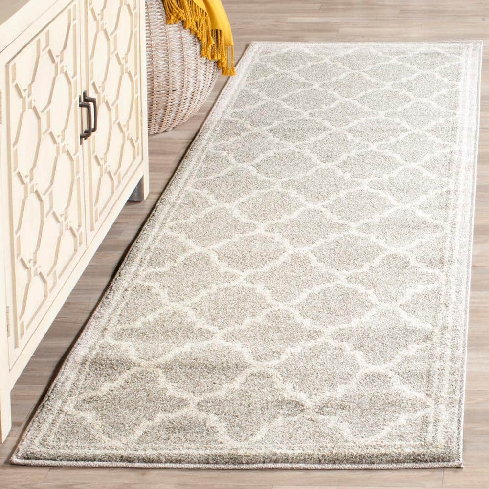 Amherst 2 ft. x 5 ft. Light Gray/Beige Border Multi-Trellis Runner Rug price history on PriceWatchPro