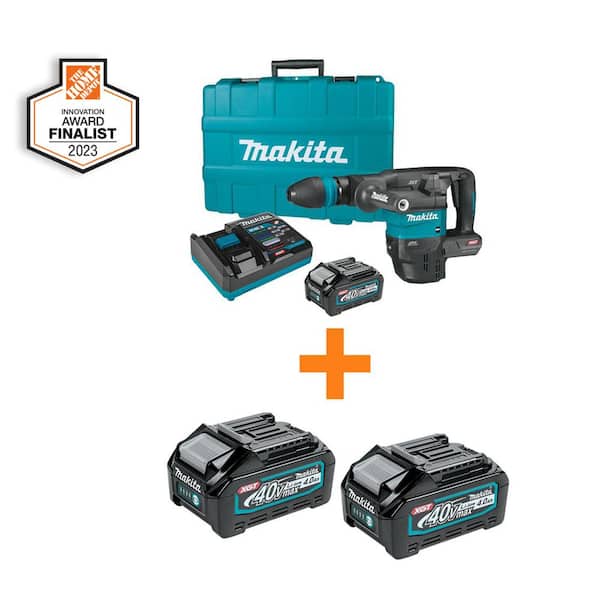 Makita 40V max XGT 19-1/2 in. Brushless 15 lbs. AVT Demo Hammer Kit (4.0 Ah) with XGT 4.0Ah Battery and XGT 4.0Ah Battery