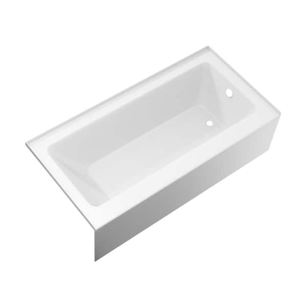 ANZZI Saba 60 in. x 30 in. Soaking Bathtub with Right Drain in