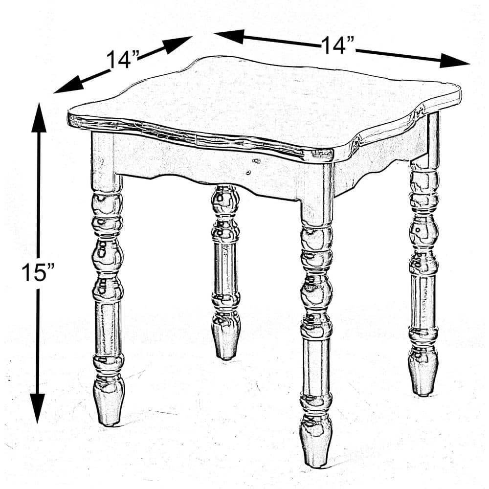 Square Black and Gold Wooden Accent End Table