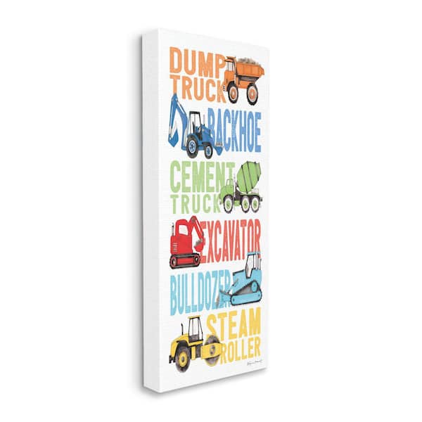 Stupell Industries Kid's Traditional Vehicles Bold Text by Stephanie Workman Marrott Unframed Print Abstract Wall Art 20 in. x 48 in.