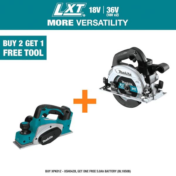 18V LXT Lithium-Ion 3-1/4 in. Cordless Planer with 18V 6-1/2 in. LXT Sub-Compact Lithium-Ion Brushless Circular Saw
