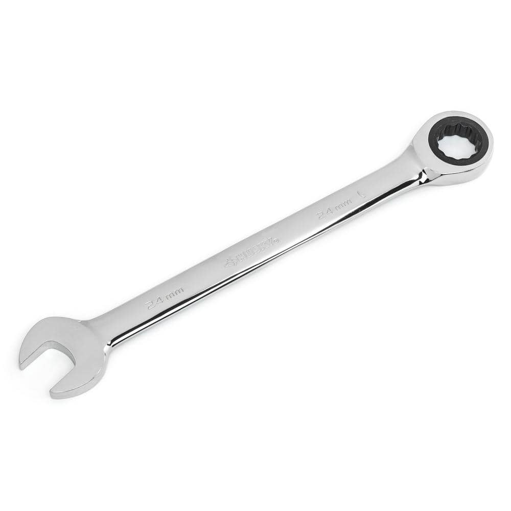 Husky 24 mm Metric Ratcheting Combination Wrench (12-Point) HRW24MM ...