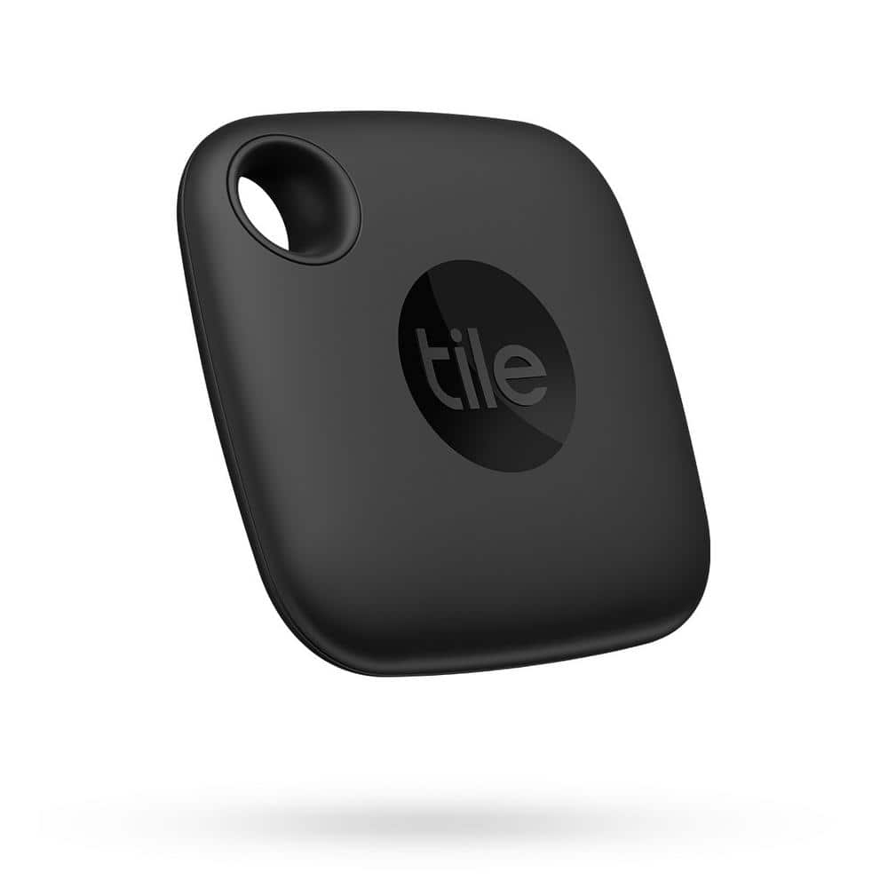 Tile by Life360 - Mate (2022) - 1 Pack Bluetooth Tracker, Key Finder and Item Locator for Keys, Bags and More; Up to 250 ft. Range - Black