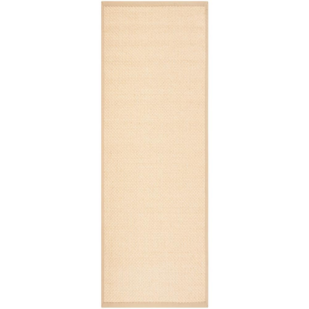 Natural Beige Sisal Non-slip Runner Rug 2' 6" x 6'