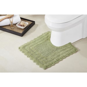 Lilly Crochet Collection 20 in. x 20 in. Green 100% Cotton Contour Bath Rug