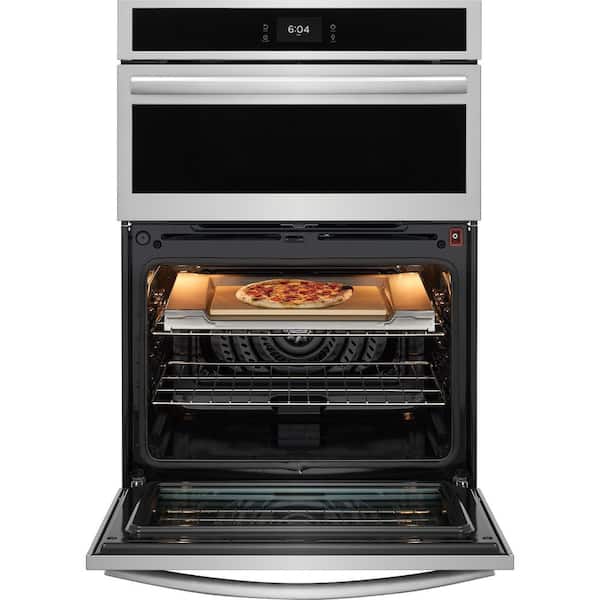 30" 5.3 cu. ft. Electric Wall Oven & Microwave Combo in Stainless Steel with Stone-Baked Pizza