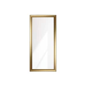Modern Swirled Gold Wall Mirror 32 in. W x 71 in. H