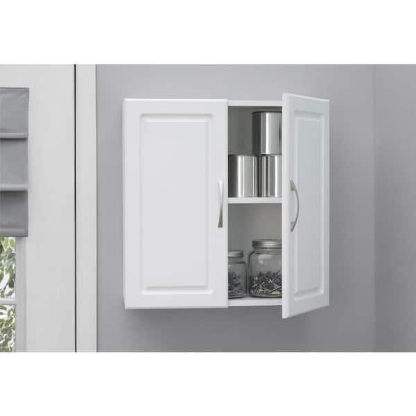 Trailwinds MDF 2-Shelf Wall Mounted Cabinet in White (23.4375 in. W x 23.6875 in. H x 12.4375 in. D)