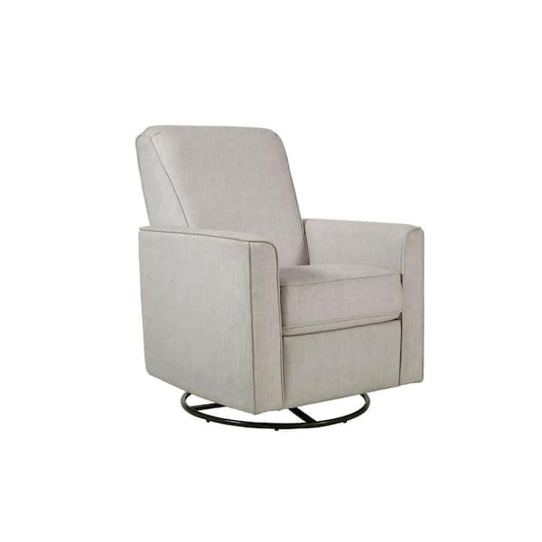 PRI Harmony Fabric 2-Piece Swivel Glider Recliner in Cream