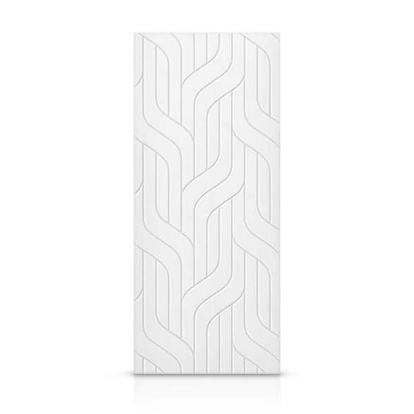 CALHOME 24 in. x 80 in. Hollow Core White Painted Composite MDF Interior Door Slab