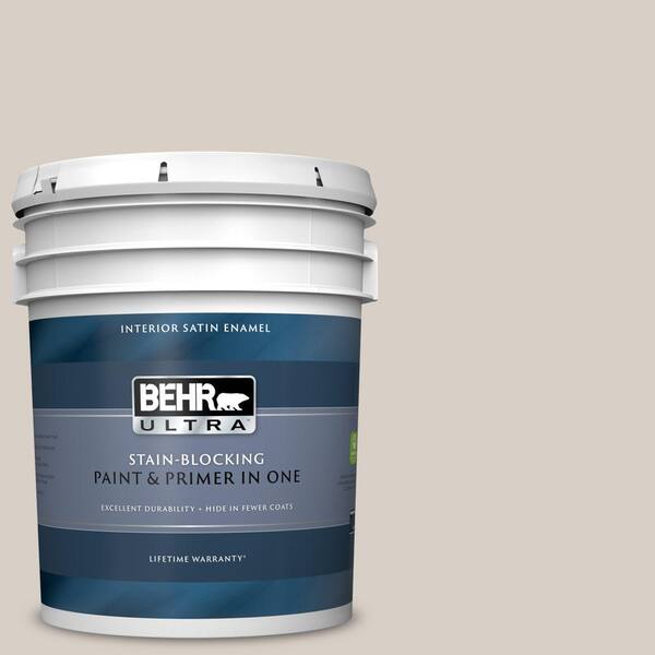 BEHR ULTRA 5 gal. #UL170-15 Mineral Satin Enamel Interior Paint and Primer in One