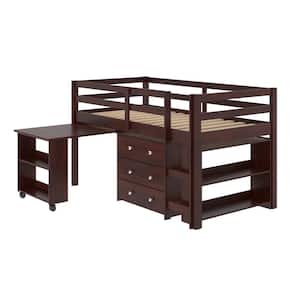 Cappuccino Twin Low Loft Bed