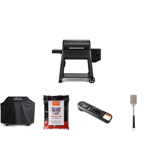 Westwood XL Grill & Smoker, Grill Cover, Spatula, Thermometer & Signature Blend Pellets (20 lb)