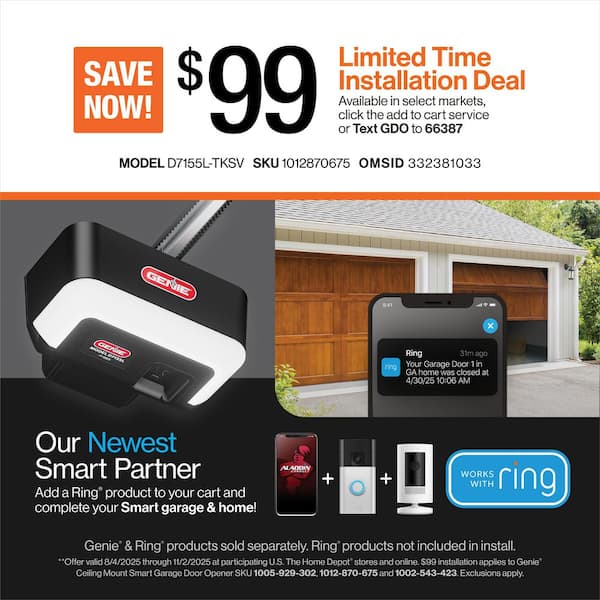 Industrial Design 1-1/4 HP Smart Belt Garage Door Opener with LED Lighting and Battery Backup