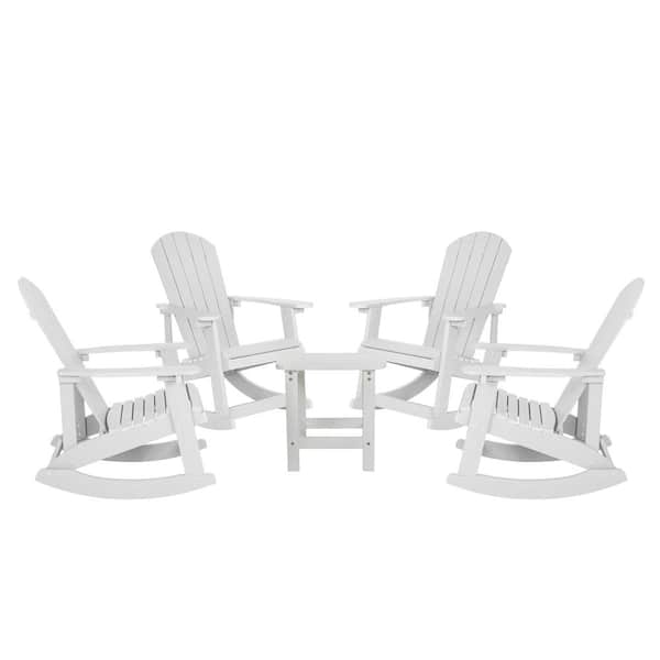 Carnegy Avenue White 5-Piece Metal Patio Conversation Set